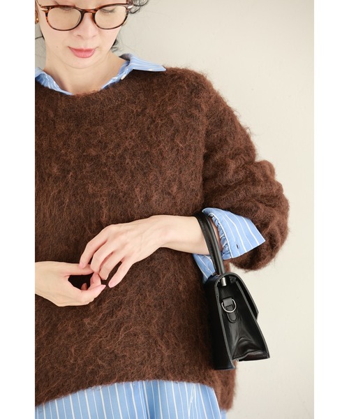 cawaii ニット セーター もっちりふわふわモヘア風ニットプルオーバー