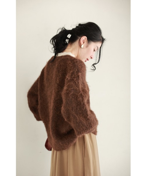 cawaii ニット セーター もっちりふわふわモヘア風ニットプルオーバー
