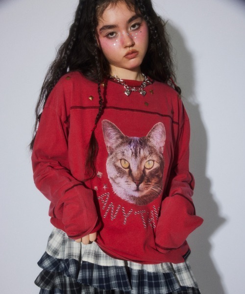 トップス CANDY stripper ANARCHY KITTEN SWEAT TOPS Candy Stripper（キャンディストリッパー）の「ANARCHY KITTEN SWEAT