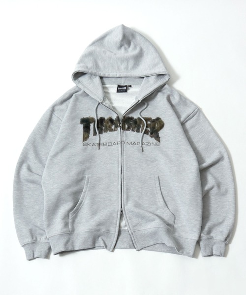THRASHER（スラッシャー） パーカー ダブルジップ スウェットパーカー