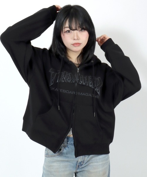 THRASHER（スラッシャー） パーカー ダブルジップ スウェットパーカー