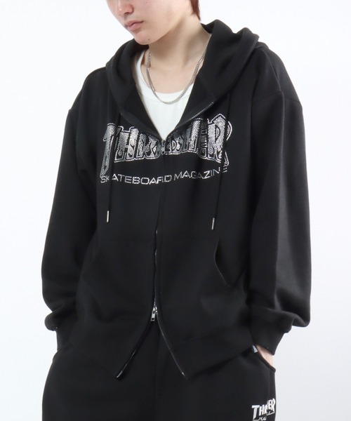 THRASHER（スラッシャー） パーカー ダブルジップ スウェットパーカー