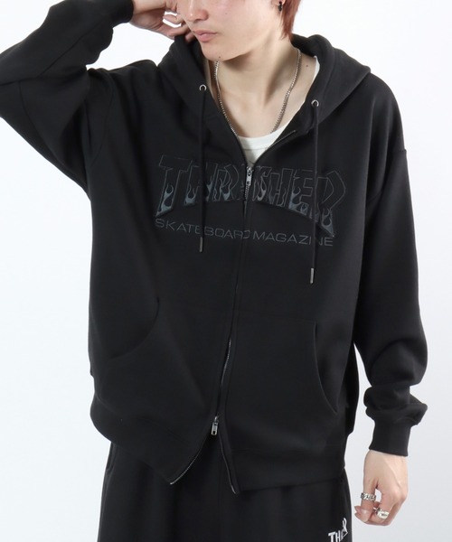 THRASHER（スラッシャー） パーカー ダブルジップ スウェットパーカー