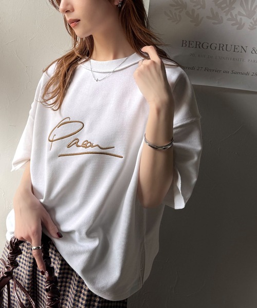 「Java」 スウェットカットソー LARGE ネイビー レディース_画像8