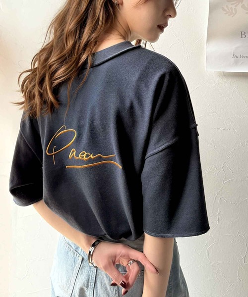 「Java」 スウェットカットソー LARGE ネイビー レディース_画像9