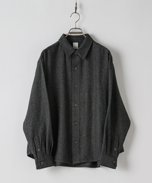 「Casper John」 長袖ネルシャツ MEDIUM ベージュ メンズ_画像2