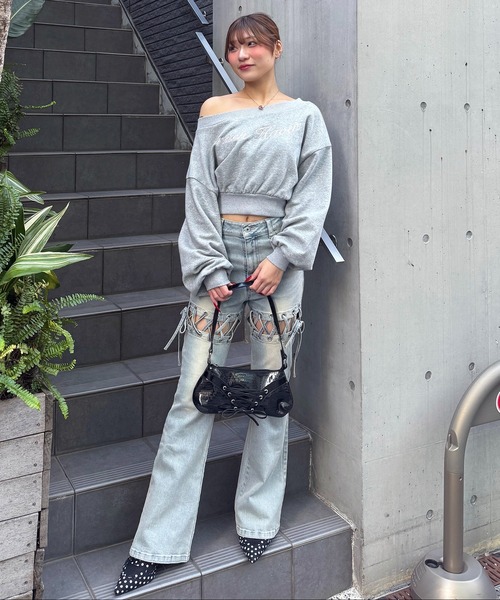 パンプス ポインテッドスニーカーミュール_19