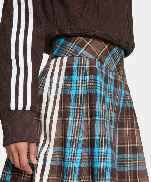 1セット限★新品アディダスセットアップ　チェックセーターS＋中綿入暖かスカートM adidas（アディダス） スカート プリーツ チェック スカート