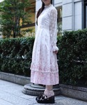 ワンピース 桜レース×桜柄キャミワンピースの詳細画像5