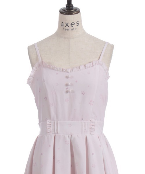 axes femme（アクシーズ ファム） ワンピース 桜レース×桜柄キャミ