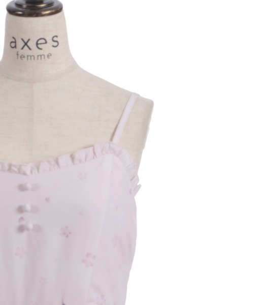 axes femme（アクシーズ ファム） ワンピース 桜レース×桜柄キャミ
