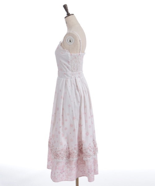 axes femme（アクシーズ ファム） ワンピース 桜レース×桜柄キャミ