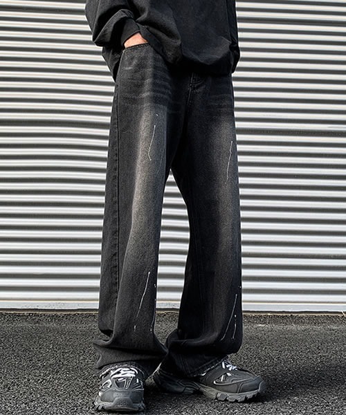 「Shoowtime」 デニムパンツ LARGE ブラック メンズ_画像3