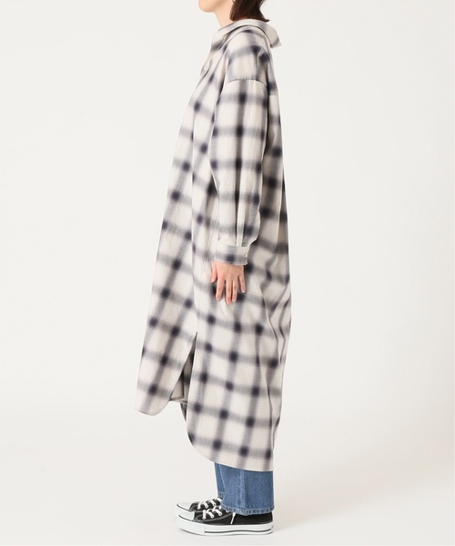 「SLOBE citron.」 シャツワンピース FREE グレー レディース_画像4