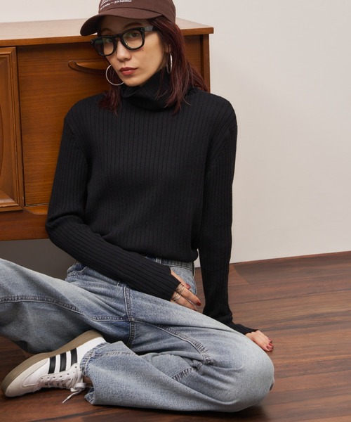「Auntie Rosa Holiday」 長袖ニット FREE ブラック レディース_画像4