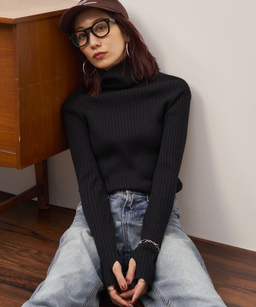 「Auntie Rosa Holiday」 長袖ニット FREE ブラック レディース_画像8