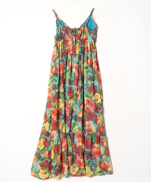 「JOYRICH」 花柄キャミソールワンピース S ブルー レディース_画像2