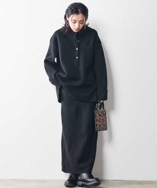 「CHIC STYLE」 長袖ニット L グレー レディース_画像8
