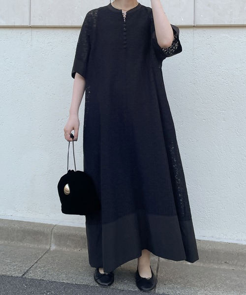 「Audrey and John Wad」 7分袖ワンピース FREE ブラック レディース_画像8