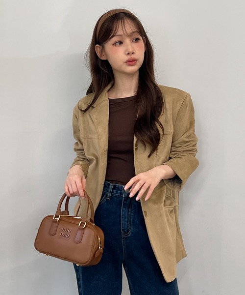 「by muni:r」 テーラードジャケット FREE ベージュ レディース_画像9
