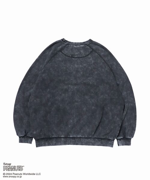 「SEQUENZ」 スウェットカットソー「Vintage PEANUTSコラボ」 MEDIUM ブラック メンズ_画像3