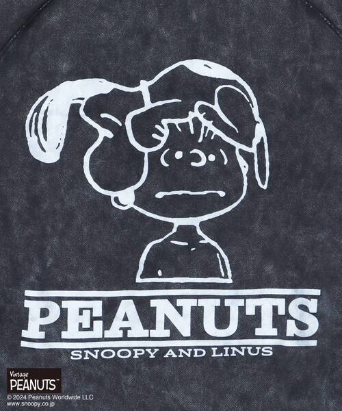 「SEQUENZ」 スウェットカットソー「Vintage PEANUTSコラボ」 MEDIUM ブラック メンズ_画像6