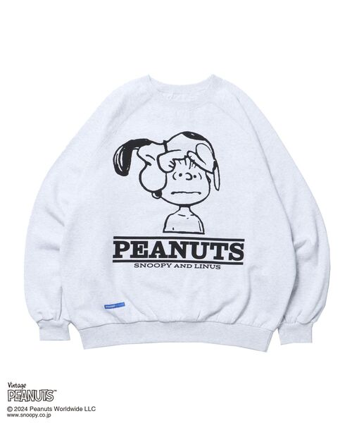 「SEQUENZ」 スウェットカットソー「Vintage PEANUTSコラボ」 MEDIUM ブラック メンズ_画像8