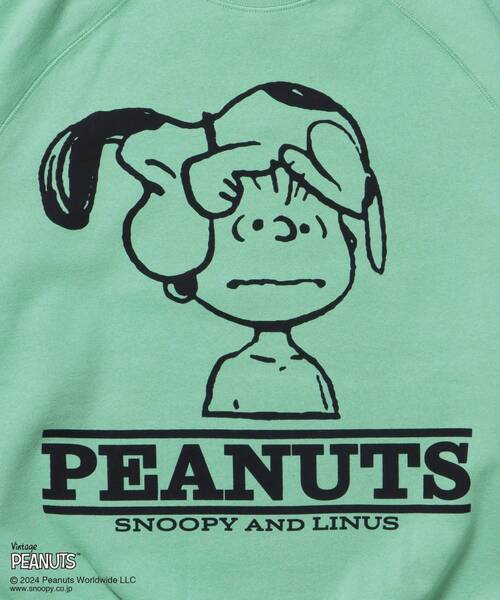 「SEQUENZ」 スウェットカットソー「Vintage PEANUTSコラボ」 MEDIUM ブラック メンズ_画像9