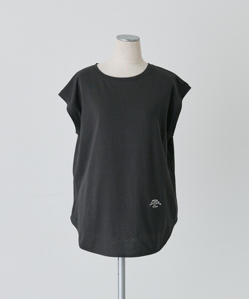 pual ce cin tシャツ 汗ジミ防止加工ワンポイントロゴ刺繍フレンチ