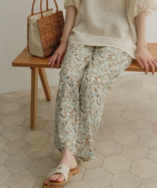 「URBAN RESEARCH DOORS」 イージーパンツ MEDIUM ネイビー レディース_画像3