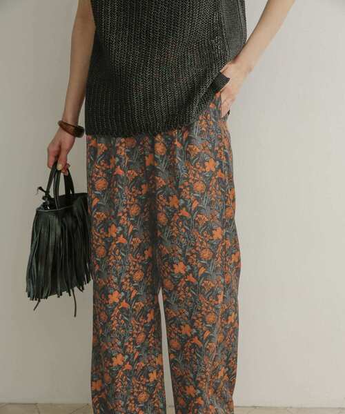 「URBAN RESEARCH DOORS」 イージーパンツ MEDIUM ネイビー レディース_画像4