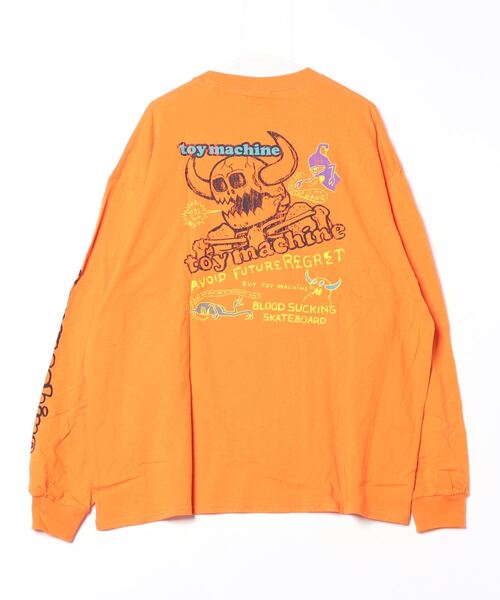 「TOY MACHINE」 長袖Tシャツ M ホワイト メンズ_画像3