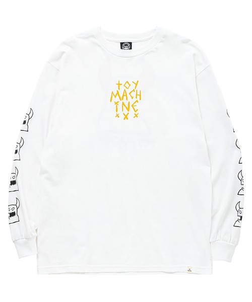 「TOY MACHINE」 長袖Tシャツ M ホワイト メンズ_画像3