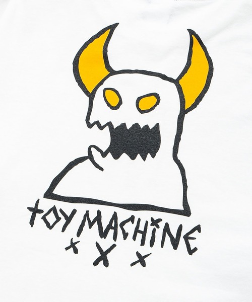 「TOY MACHINE」 長袖Tシャツ M ホワイト メンズ_画像6