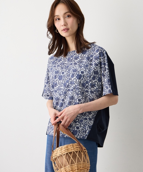 tシャツ 「Liberty」リバティプリントプルオーバー レディースの画像