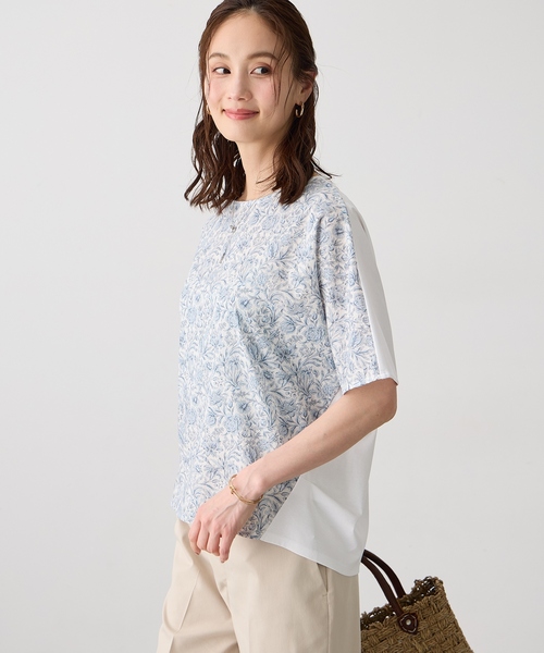 tシャツ 「Liberty」リバティプリントプルオーバー レディースの画像