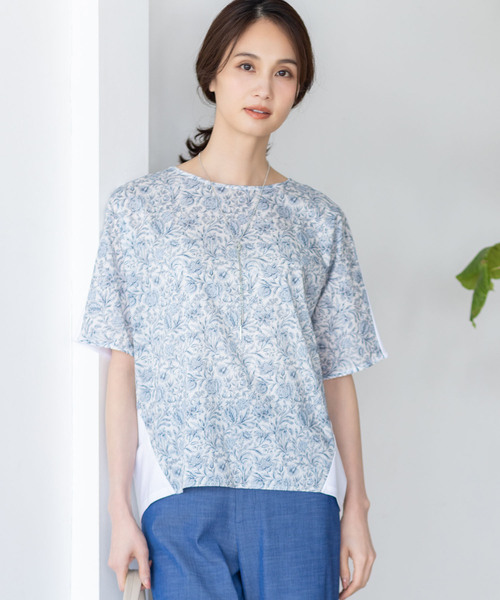 tシャツ 「Liberty」リバティプリントプルオーバー レディースの画像
