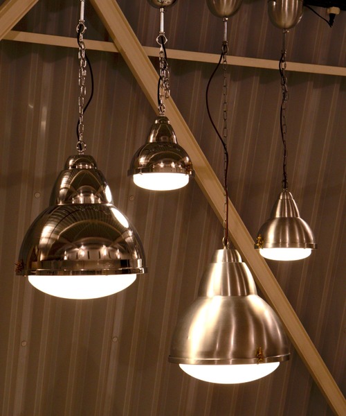 GW-SALL‼️アンティークDULTON‼アルミ製レトロなペンダントライト DULTON（ダルトン） 照明 ALUMINUM WAREHOUSE LAMP L SATIN