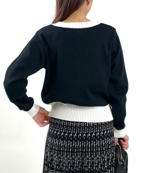 「PICCIN PERLA」 ニットカーディガン M ピンク レディース_画像7