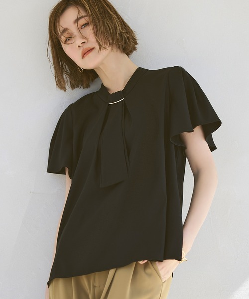 「RUIRUE BOUTIQUE」 半袖ブラウス M グレー レディース_画像8