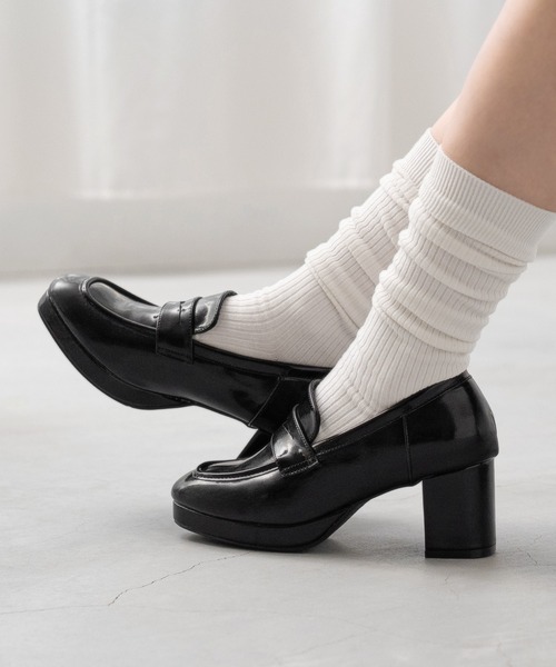「menue」 パンプス 25.0cm ブラック レディース_画像8