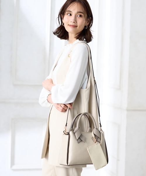 「A/C DESIGN BY ALPHA CUBIC」 2WAYバッグ フリー ベージュ レディース_画像2