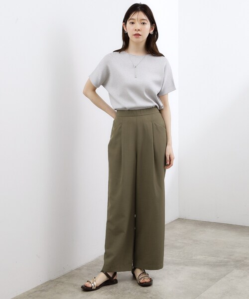 grove（グローブ） ワイドパンツ パンツ 「ウエストゴムで楽ちん