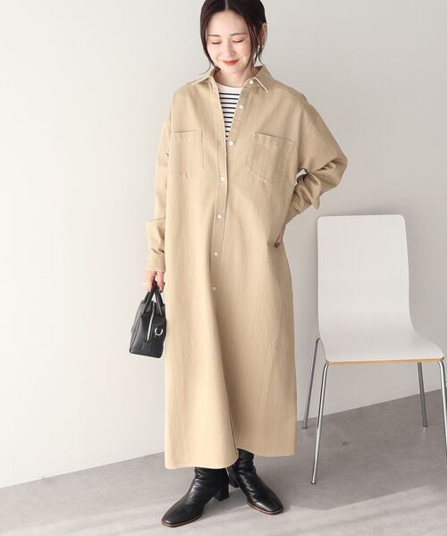 「AMERICAN HOLIC」 シャツワンピース L インディゴブルー レディース_画像5