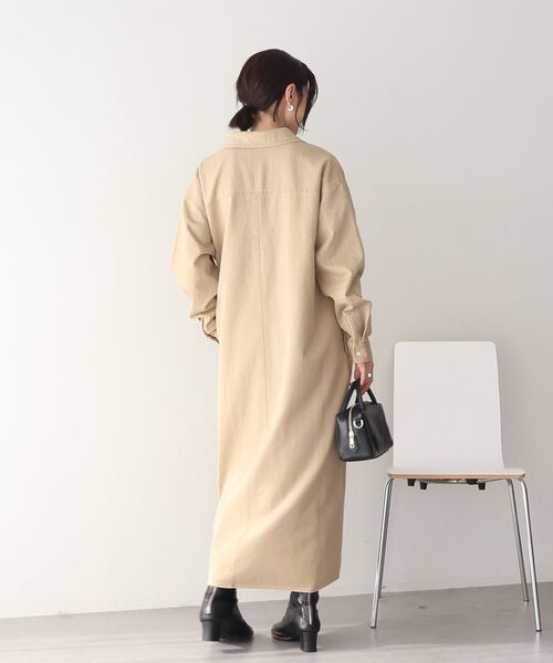 「AMERICAN HOLIC」 シャツワンピース L インディゴブルー レディース_画像7