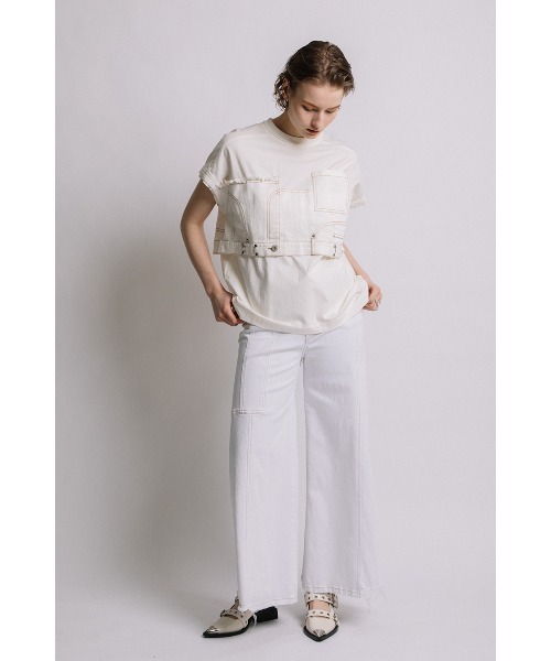 「AULA AILA」 半袖Tシャツ 0 ホワイト レディース_画像6