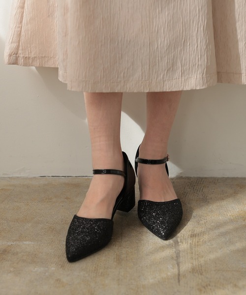 「PREFERIR」 「haremode」ヒールサンダル 24.0cm ブラック レディース_画像5
