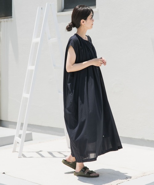 「URBAN RESEARCH DOORS」 半袖ワンピース MEDIUM グリーン系その他 レディース_画像4