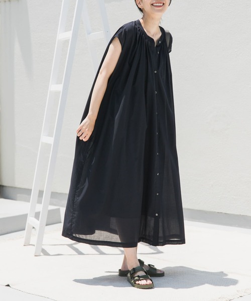 「URBAN RESEARCH DOORS」 半袖ワンピース MEDIUM グリーン系その他 レディース_画像5