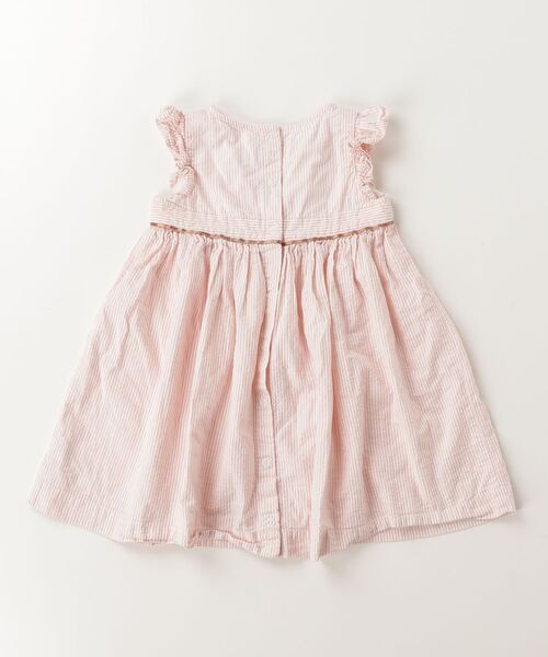 「PETIT BATEAU」 「KIDS」ストライプ柄ノースリーブワンピース 86cm ピンク キッズ_画像2